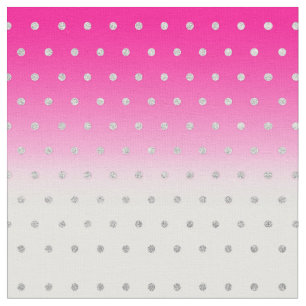 Girly Modern Glitzer Polka Dots Neon Pink Ombre Stoff