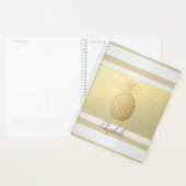 Girly Modern Gold Streifen, Gold Ananas Planer (Anzeige)