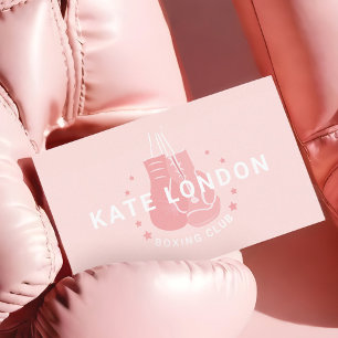 Girly Modern Modern Online Boxing Golf Club Visitenkarte