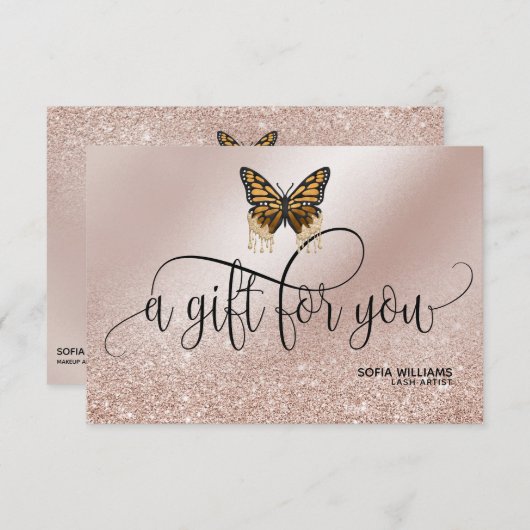 Girly Modern Monarch Butterfly-Zertifikat (Vorne/Hinten)