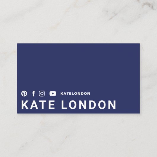 Girly Modern Online Boxing Club Visitenkarte (Rückseite)