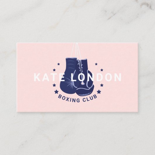 Girly Modern Online Boxing Club Visitenkarte (Vorderseite)