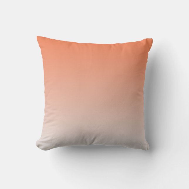 Girly Modern Orange Ombre Kissen (Vorderseite)