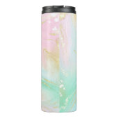 Girly Modern Pastel Unicorn Thermosbecher (Rückseite)