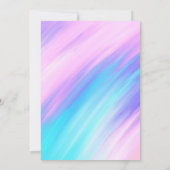 Girly Modern Pink Blue Lila Paint Smudges Einladung (Rückseite)