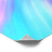 Girly Modern Pink Blue Lila Paint Smudges Poster (Ecke)