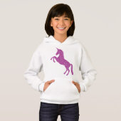 Girly Modern Pink Unicorn Hoodie (Vorne ganz)