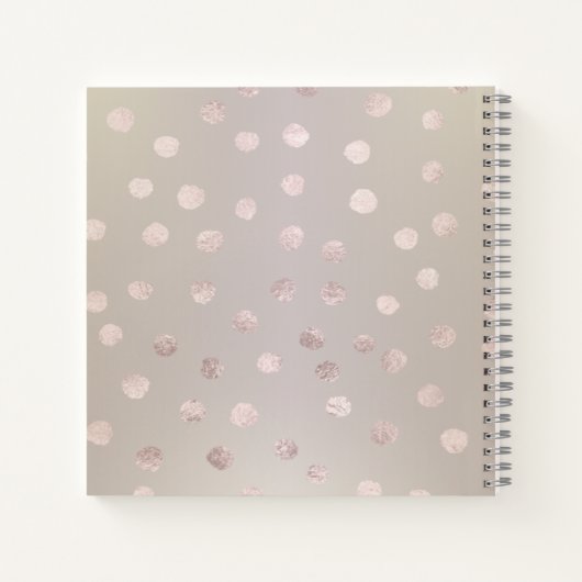 Girly Modern Polka Dots, Imitate Lashes Notizblock (Rückseite)