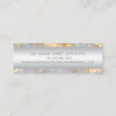 Girly Modern Professional Charming Opal Stone Mini Visitenkarte (Rückseite)