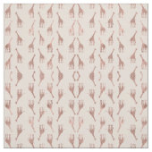 Girly Modern Rose Gold Blush Pink Giraffen Stoff (Muster)