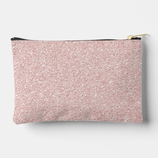 Girly Modern Serial Mit Monogramm Rose Gold Glitze Zubehörtasche (Rückseite)