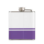 Girly Modern Trendy Monogram Script Lila Flachmann (Rückseite)