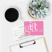 Girly Modern Trendy Typografy Pink Gift Card