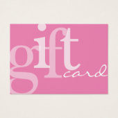Girly Modern Trendy Typografy Pink Gift Card (Vorderseite)