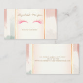 Girly Modern, Wasserfarbe Pinselstriche Schlaglöch Visitenkarte (Vorne/Hinten)