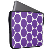 GIRLY MODERNE LILA POLKA-PUNKTE LAPTOPSCHUTZHÜLLE (Vorne Rechts)
