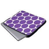 GIRLY MODERNE LILA POLKA-PUNKTE LAPTOPSCHUTZHÜLLE (Vorne Knopf)