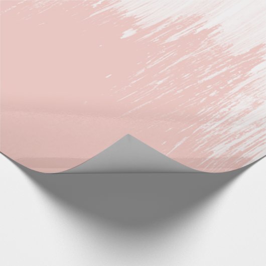 Girly moderne rosa Aquarellfarbe Brushstrokes Geschenkpapier (Ecke)