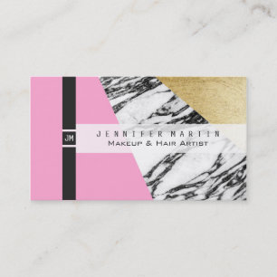 Girly moderner rosa Gold-und dreieckiger Visitenkarte