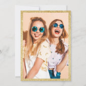 Girly modische Gold Glitzer ombre pink chic Sweet Einladung (Rückseite)