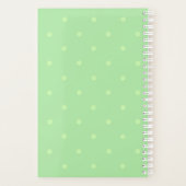 Girly Monogram Bear Green 2025 Planer (Rückseite)