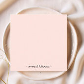 Girly Monogram Calligraphy Blush Pink Stationery Mitteilungskarte