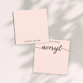 Girly Monogram Calligraphy Blush Pink Stationery Mitteilungskarte