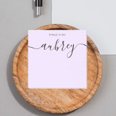Girly Monogram Calligraphy Minimalistisch Lila Post-it Klebezettel