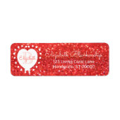Girly Monogram Coral Glitzer Bokeh Herz (Vorne)
