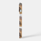 Girly Monogram Elegantes Foto Rosa iPhone 15 Hülle (Linke Seite)