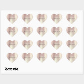 Girly Monogram Heart Glitzer Rose Blush 16 Herz-Aufkleber (Blatt)