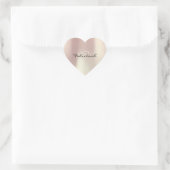 Girly Monogram Heart Glitzer Rose Blush 16 Herz-Aufkleber (Tasche)