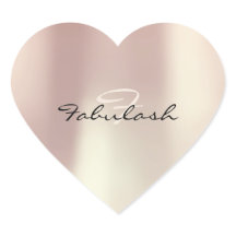 Girly Monogram Heart Glitzer Rose Blush 16