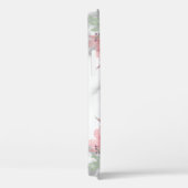 Girly Monogram Marble Watercolor Floral Case Mate (Rückseite / Rechts)