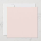 Girly Monogram Script Calligraphy Blush Pink Mitteilungskarte (Rückseite)