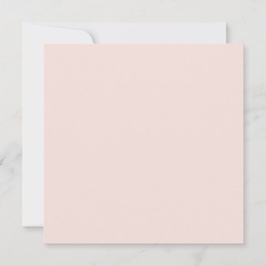 Girly Monogram Script Calligraphy Blush Pink Mitteilungskarte (Rückseite)