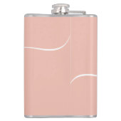 Girly Monogram Script Calligraphy Coral Blush Pink Flachmann (Rückseite)