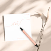 Girly Monogram Script Calligraphy Coral Blush Pink Kugelschreiber