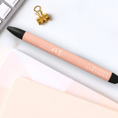 Girly Monogram Script Calligraphy Coral Blush Pink Kugelschreiber
