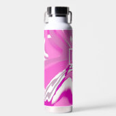 Girly Monogram Shades Fuchsia Pink Moderne Kunst Trinkflasche (Vorne)