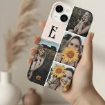 Girly Monogram Vintage Foto Blush Pink iPhone 14 Hülle<br><div class="desc">Minimalistische Gehäuse mit Monogramm im Vintagen Schriftart.</div>