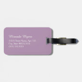 Girly Monogramm-hellpurpurne Gänseblümchen-Blumen Gepäckanhänger (Rückseite horizontal)