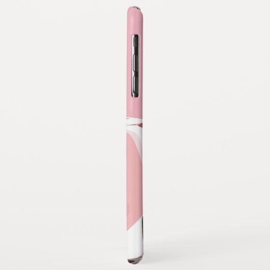 Girly Monogramm-Schönheits-Rosa-stilvolle Case-Mate iPhone Hülle (Hinten/Links)