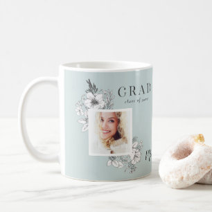 Girly Multi-Foto Blumen-elegante Graduierungsparty Kaffeetasse