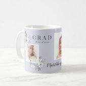 Girly Multi-Foto Blütenelegante Abschlussfeier Kaffeetasse (Vorderseite Links)