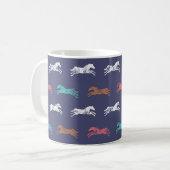 Girly Multicolor Classic Pferde Kaffeetasse (Vorderseite Links)