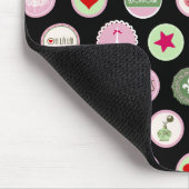 Girly Muster rosa Paris-Liebe Mousepad (Ecke)