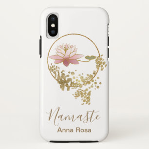 *~* Girly Namaste Lotos-GoldGlitzerzen-Weiß Case-Mate iPhone Hülle