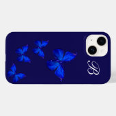 Girly Nature Butterfly Monogram Case-Mate iPhone Hülle (Rückseite (Horizontal))