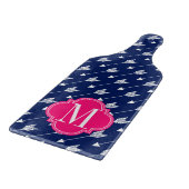 Girly Navy & Pink Arrows Custom Schneidebrett (Ecke)